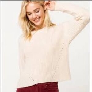 Ivy + Main cream sweater size large like new